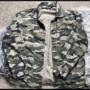 H&M Divided Camo Jean Jacket